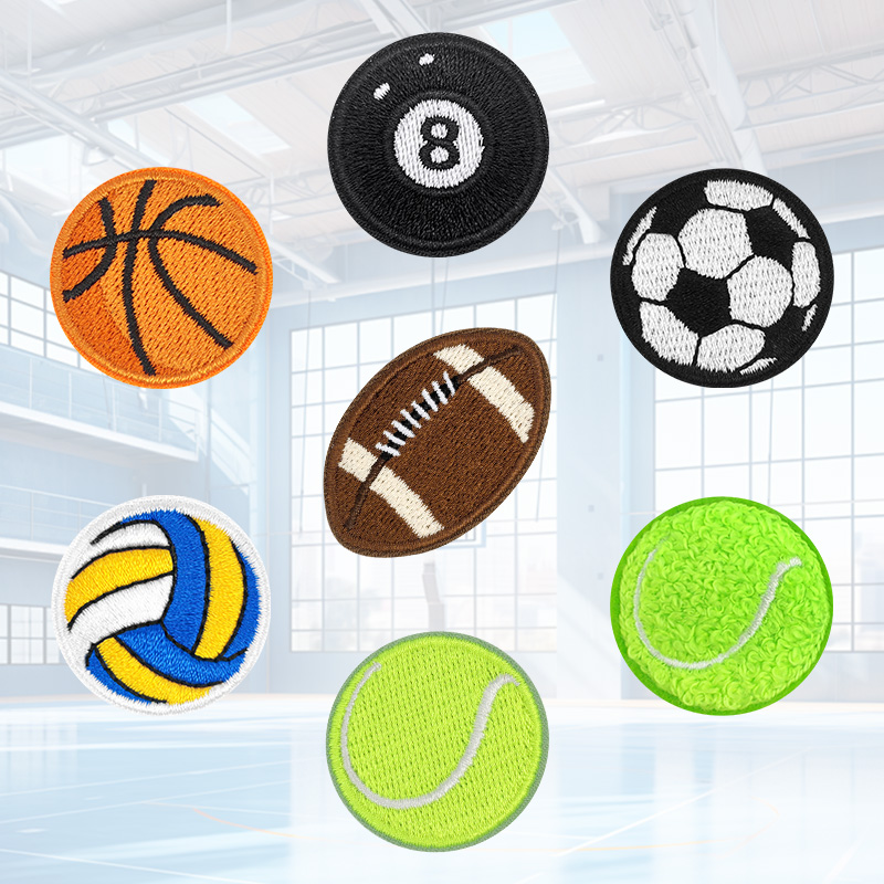5pc Embrioidered Football Tenn - Badminton Icon recension och pris