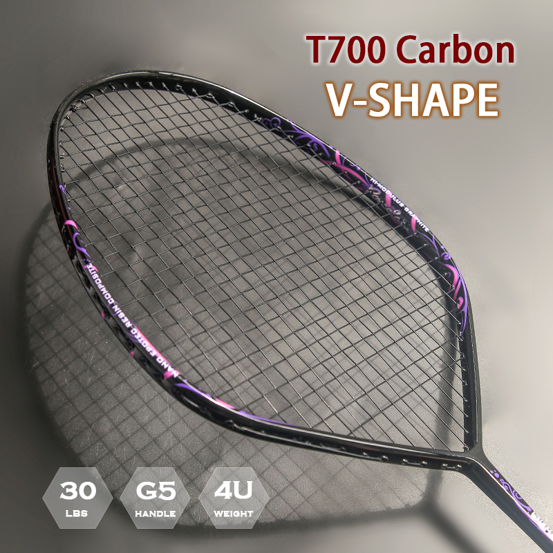 New Style V-shape 100% Carbon  - Badminton Raket recension och pris