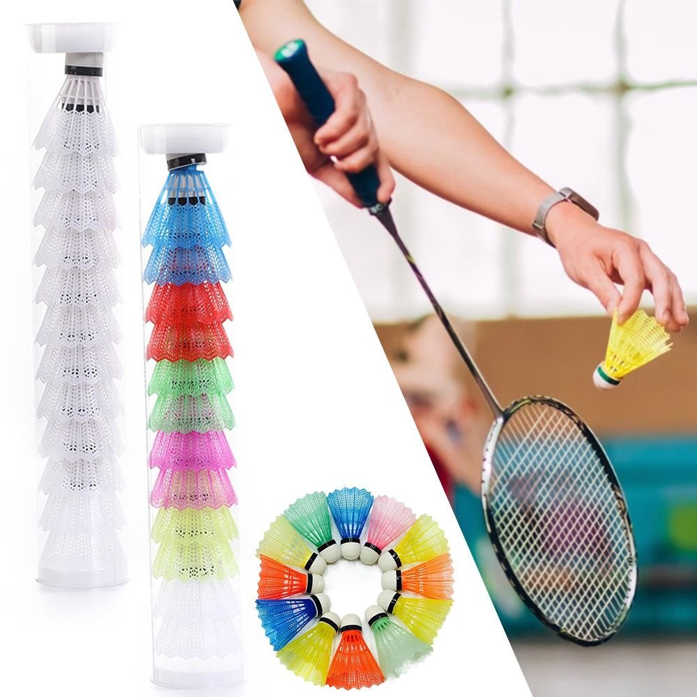 6/12PCS Windproof Plastic Shut - Badminton Nylon Shuttlecock recension och pris