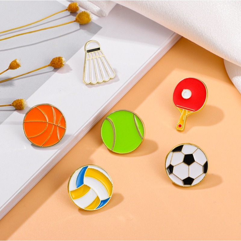 Sports Enamel Pins Football Ba - Badminton Icon recension och pris