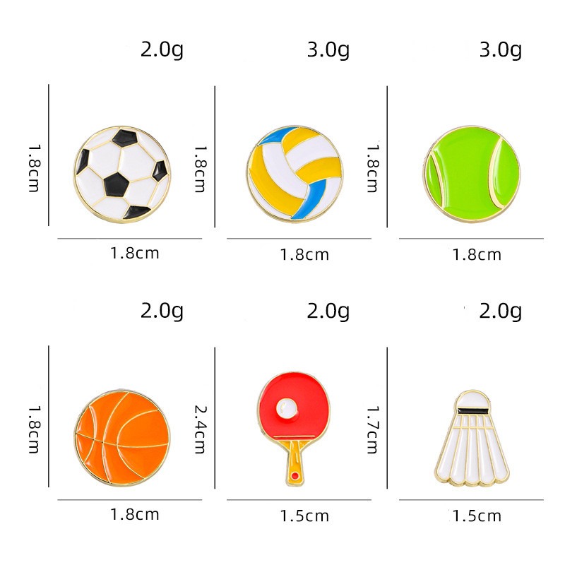 Sports Enamel Pins Football Ba - Badminton Icon recension och pris