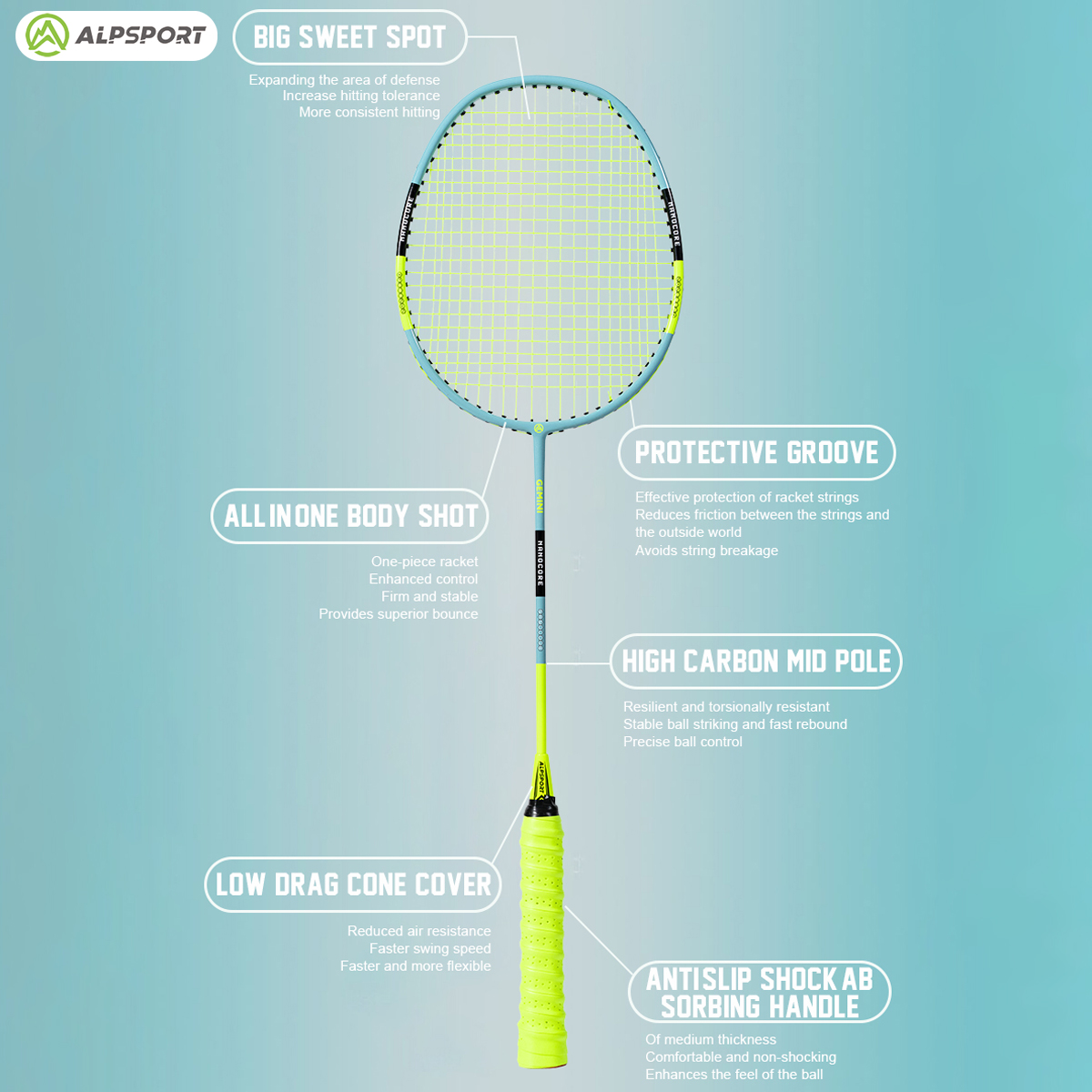 ALP SZZ Professional Badminton - Badminton Raket recension och pris