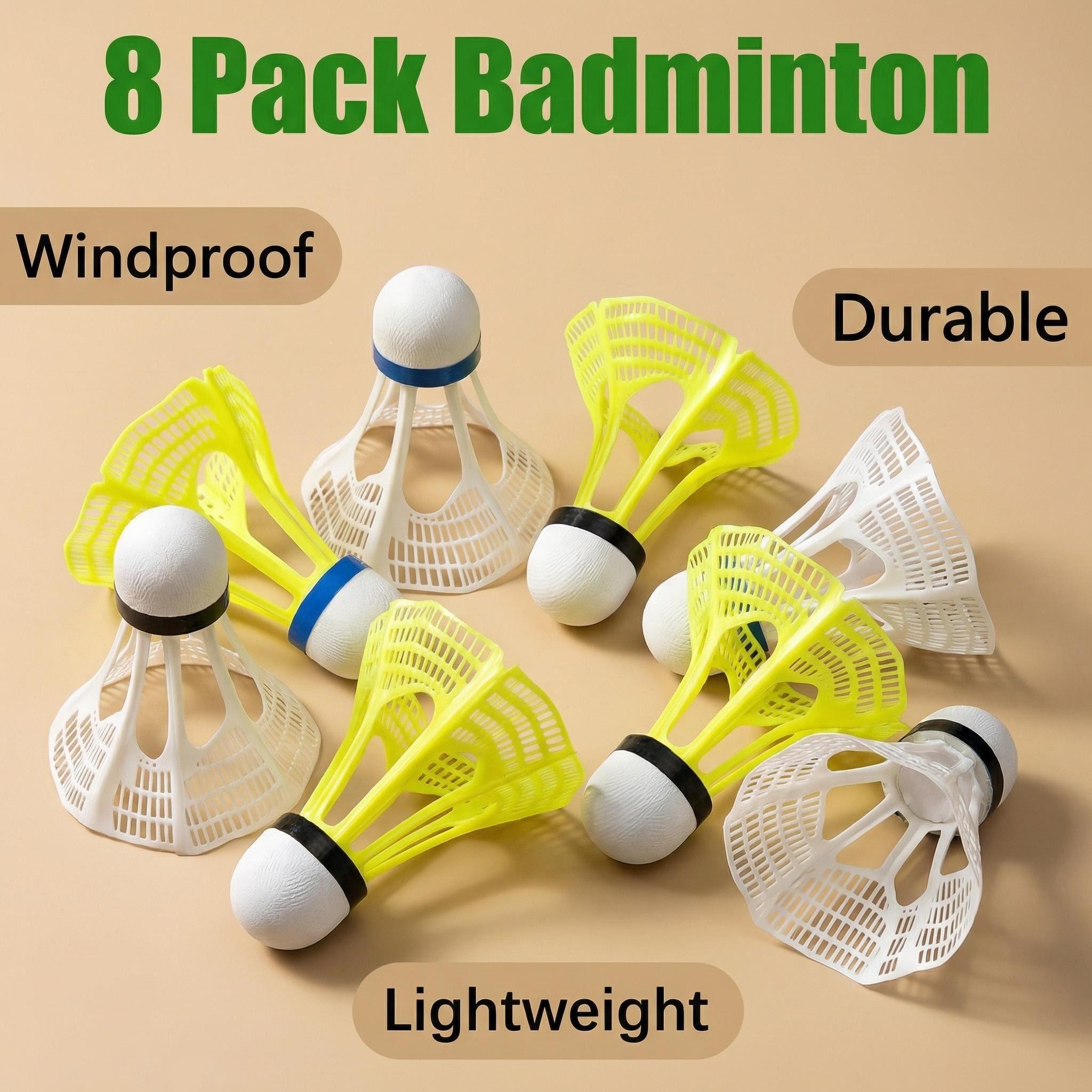 4Pcs/8Pcs, Wind-Resistant Badm - Badminton Nylon Shuttlecock recension och pris