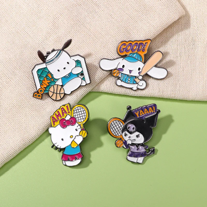 Cartoon Sanrio Metal Badge Stu - Badminton Icon recension och pris