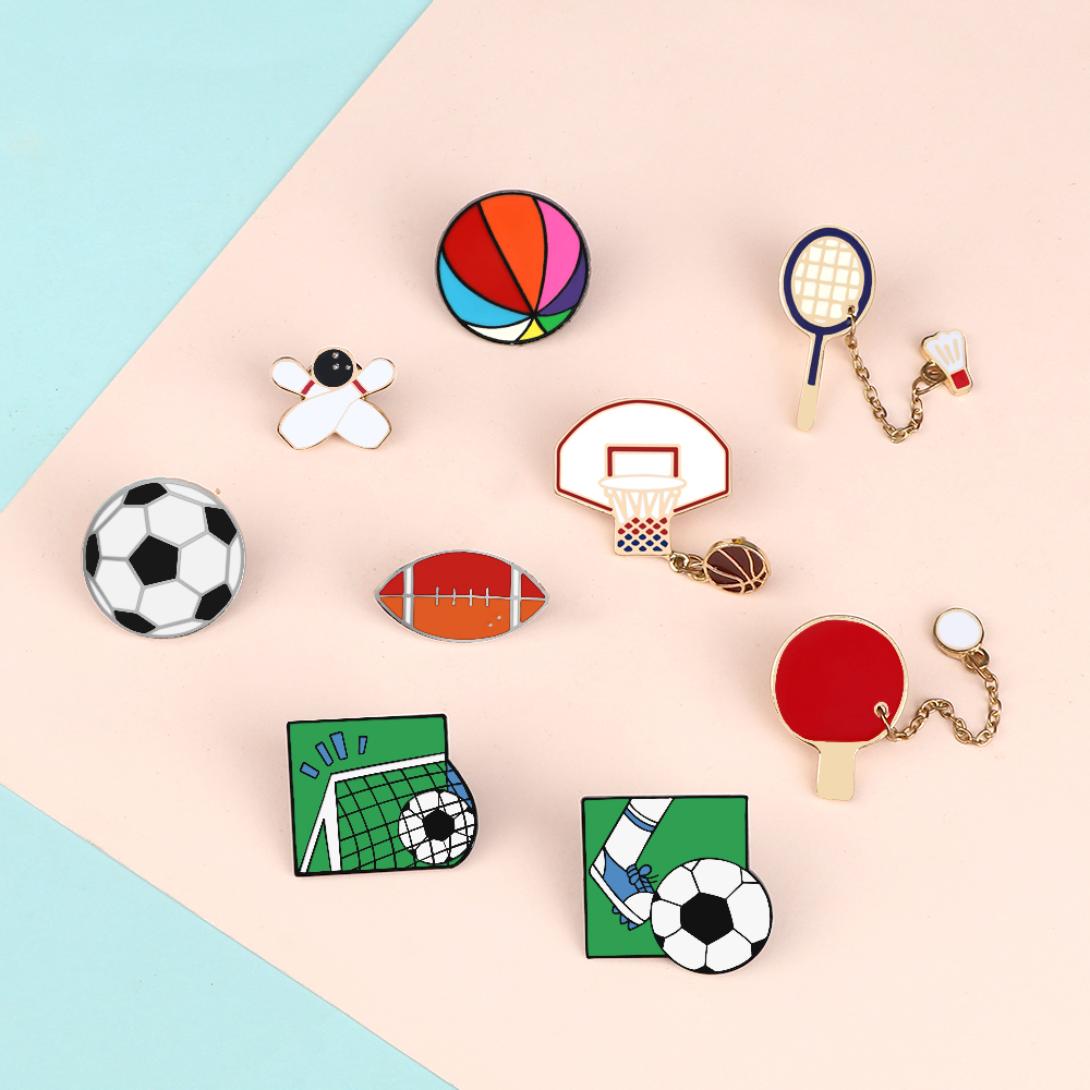 Fashion Sports Ball Lapel Pin  - Badminton Icon recension och pris